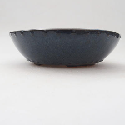 Ceramic bonsai bowl 17.5 x 17.5 x 5.5 cm, color blue - 1