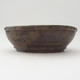 Ceramic bonsai bowl 17.5 x 17.5 x 5.5 cm, color green-brown - 1/4