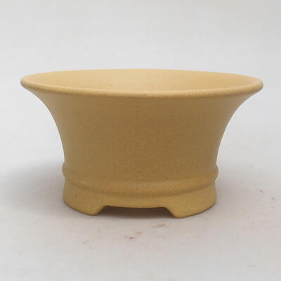 Ceramic bonsai bowl 14 x 14 x 6.5 cm, color ocher - 1