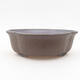 Ceramic bonsai bowl 18 x 16 x 6 cm, color brown - 1/3