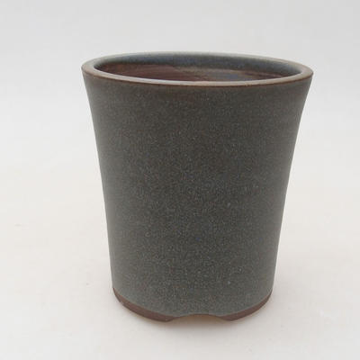 Ceramic bonsai bowl 10 x 10 x 10.5 cm, gray color - 1