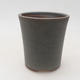 Ceramic bonsai bowl 10 x 10 x 10.5 cm, gray color - 1/3