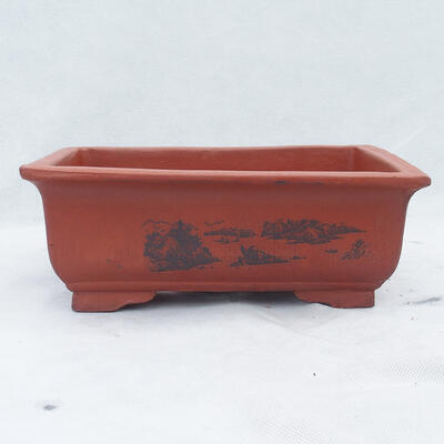 Bonsai bowl 26 x 18 x 9 cm, color brick - 1