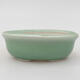 Ceramic bonsai bowl 9 x 6.5 x 3 cm, color green - 1/3
