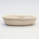 Ceramic bonsai bowl 12 x 8 x 3,5 cm, color beige - 2nd quality - 1/4