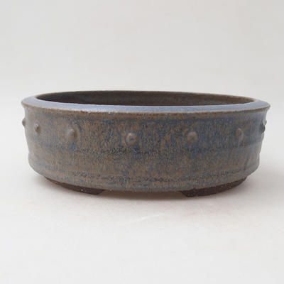 Ceramic bonsai bowl 18 x 18 x 5 cm, color brown-blue - 1