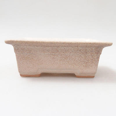 Ceramic bonsai bowl 11 x 9 x 4 cm, white color - 1