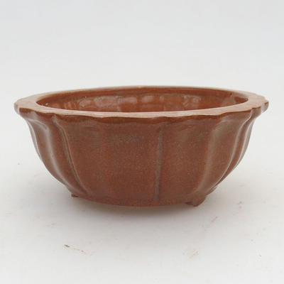 Ceramic bonsai bowl 11,5 x 11,5 x 4,5 cm, color brown - 2nd quality - 1