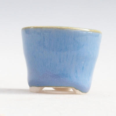 Mini bonsai bowl 3.5 x 3.5 x 2.5 cm, color blue - 1