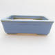 Ceramic bonsai bowl 10.5 x 8.5 x 3 cm, color blue - 1/4