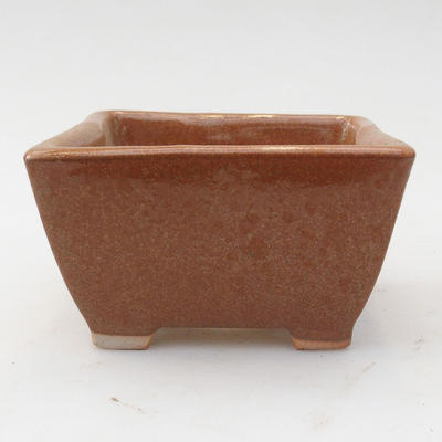 Ceramic bonsai bowl 9,5 x 9,5 x 5,5 cm, color brown - 2nd quality - 1
