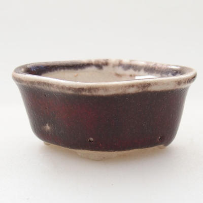Mini bonsai bowl 4.5 x 3.5 x 2 cm, color red - 1