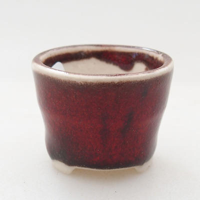 Mini bonsai bowl 3 x 3 x 2.5 cm, color red - 1