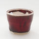 Mini bonsai bowl 3 x 3 x 2.5 cm, color red - 1/3