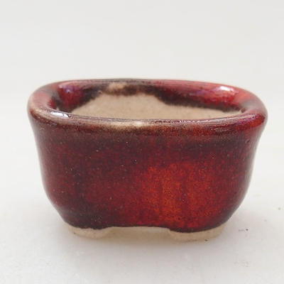 Mini bonsai bowl 3 x 2.5 x 1.5 cm, color red - 1