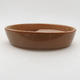 Ceramic bonsai bowl 18 x 13 x 4 cm, color brown - 1/4