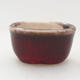 Mini bonsai bowl 3 x 2.5 x 1.5 cm, color red - 1/3
