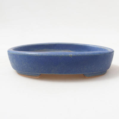 Ceramic bonsai bowl 11 x 9 x 2.5 cm, color blue - 1