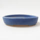 Ceramic bonsai bowl 11 x 9 x 2.5 cm, color blue - 1/4