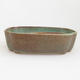 Ceramic bonsai bowl 17.5 x 13 x 4.5 cm, color green - 1/4