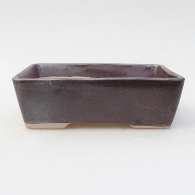 Ceramic bonsai bowl 12.5 x 9 x 4 cm, brown color - 2nd quality - 1