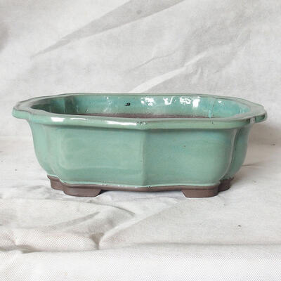 Bonsai bowl 39 x 32 x 12 cm, color green - 1