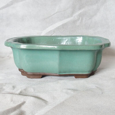 Bonsai bowl 31 x 25 x 10 cm, color green - 1