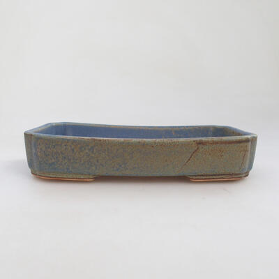 Ceramic bonsai bowl 17.5 x 13 x 3 cm, color blue - 1