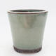Ceramic bonsai bowl 9 x 9 x 9 cm, color green - 1/3