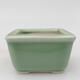 Ceramic bonsai bowl 6 x 6 x 3.5 cm, color green - 1/3