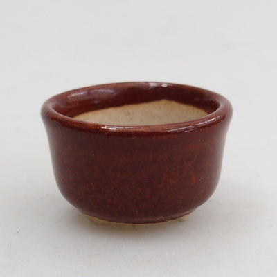 Mini bonsai bowl 2,5 x 2,5 x 2 cm, color brown - 1