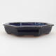 Ceramic bonsai bowl 11 x 11 x 2 cm, color blue - 1/4