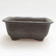 Ceramic bonsai bowl 13 x 10 x 5.5 cm, gray color - 1/4