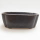 Ceramic bonsai bowl 12 x 9.5 x 4 cm, metal color - 1/4