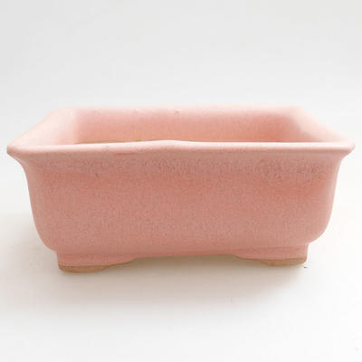 Ceramic bonsai bowl 12 x 10 x 4.5 cm, color pink - 1