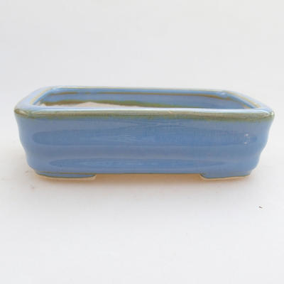 Ceramic bonsai bowl 11 x 8 x 3 cm, color blue - 1