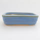 Ceramic bonsai bowl 11 x 8 x 3 cm, color blue - 1/4