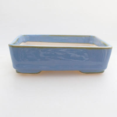 Ceramic bonsai bowl 12.5 x 10 x 3.5 cm, color blue - 1