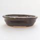 Ceramic bonsai bowl 11.5 x 9.5 x 3 cm, color green - 1/4