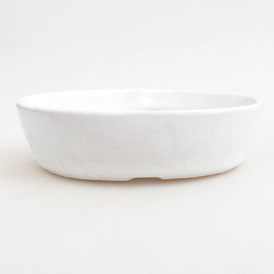 Ceramic bonsai bowl 14.5 x 9 x 3.5 cm, white color - 1