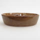 Ceramic bonsai bowl 16 x 11 x 4 cm, color brown - 1/4