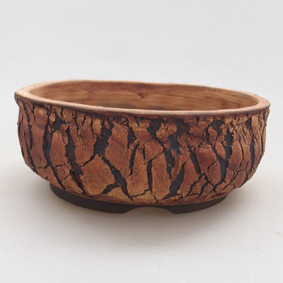 Ceramic bonsai bowl 17 x 17 x 7 cm, color cracked - 1