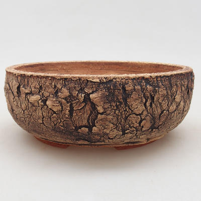 Ceramic bonsai bowl 18 x 18 x 7 cm, color cracked - 1