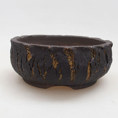 Ceramic bonsai bowl 17 x 17 x 7 cm, color cracked - 1