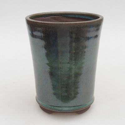 Ceramic bonsai bowl 10 x 10 x 12.5 cm, color green - 1