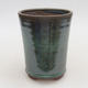 Ceramic bonsai bowl 10 x 10 x 12.5 cm, color green - 1/3
