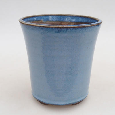 Ceramic bonsai bowl 11 x 11 x 12 cm, color blue - 1