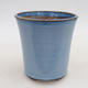 Ceramic bonsai bowl 11 x 11 x 12 cm, color blue - 1/3