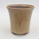 Ceramic bonsai bowl 12 x 12 x 11.5 cm, beige color - 1/3