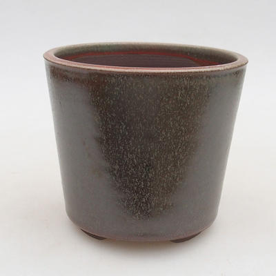 Ceramic bonsai bowl 10 x 10 x 9 cm, color green - 1